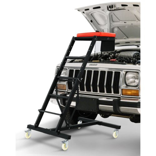 VEVOR Automotive Topside Creeper Kraftfahrzeuge, Faltbare Creeper für Autoreparatur und -wartung, mit Einstellbarer Höhe von 126 bis 192 cm, 181,44 kg Kapazität, Hohe Creeper, 4 Lenkrollen, Robust