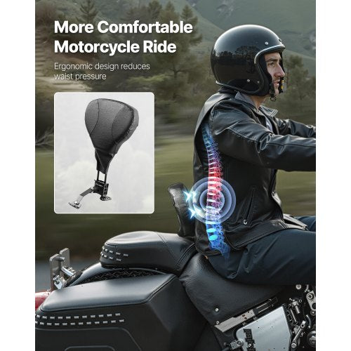VEVOR Motorrad Fahrer Rückenlehne Sissy Bar Harley Touring Modelle 2009-2024