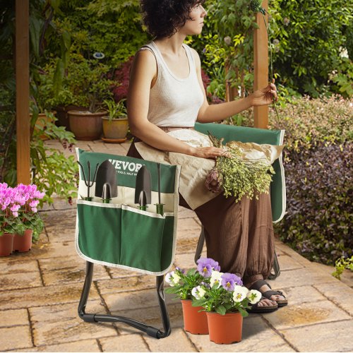 VEVOR Garten-Kniebank und Sitz, klappbarer Gartenhocker, 20,3 cm EVA-Polster, 330 lbs Kapazität
