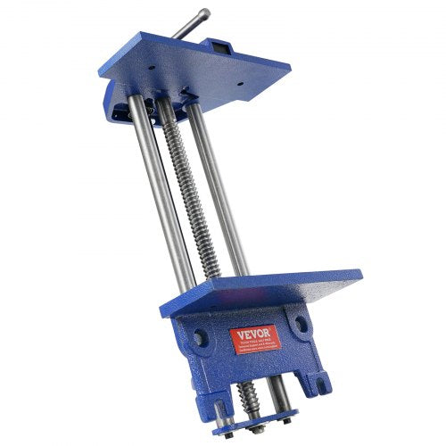 VEVOR Schraubstock für Holzarbeiten 110mm Spanntiefe 335mm Öffnungsbreite Parallelschraubstock aus Gusseisen pulverbeschichtet 11KN Spannkraft Φ15-74mm Spannbereich Ideal für Holzbearbeitungsstudios