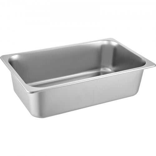 VEVOR Edelstahl Behälter 6 Stück, Speisebehälter Essens Behälter mit Deckel, Antihaft Teller, 53,7 x 33 x 14 cm, kommerzieller Warmhaltebehälter für Speisen, Torten, Aufläufe, Hotelpfanne