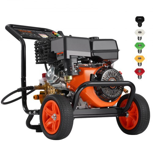 VEVOR Benzin-Hochdruckreiniger 4400PSI 15L/min 4 GPM mit 5 Düsensatz für Autos