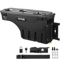 VEVOR LKW-Ladefläche Aufbewahrungsbox, abschließbarer Deckel, wasserdichte ABS-Radkasten Werkzeugkasten mit Passwort-Vorhängeschloss, kompatibel mit Tundra 2007-2021, Beifahrerseite, Schwarz