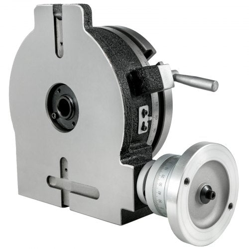 VEVOR Teilapparat Rundtisch 200mm Rundteiltisch Horizontal Vertikal Teilkopf Teilapparat schwenkbar zum Fräsen und Bohren