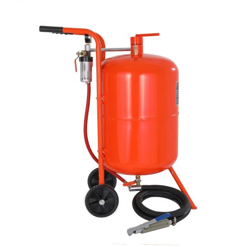 VEVOR Mobiles Sandstrahlgerät 75,7 L Sandstrahlanlage ca. 244 cm Arbeitsschlauch Sandstrahler 60–110 PSI Arbeitsdruck ideal zum Entfernen von Rost, Farbe, Flecken und das Polieren großer Flächen