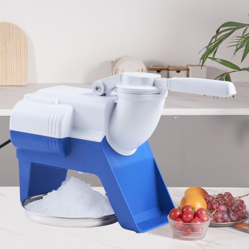 VEVOR Eiszerkleinerungsmaschine Eisrasiermaschine Eisrasierer 80 kg/h, ABS Eiszerkleinerungsrasierer 180 W, 410 x 172 x 275 mm Energieeinsparung Hersteller mit Kunststoffschale &amp; 2 Klingen