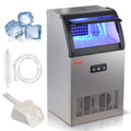 VEVOR Kommerzieller Eiswürfelbereiter Eismaschine 52 kg / 24 h, Leichte Würfeleismaschine 15 kg Eisspeicherkapazität 50 Stk. Eiswürfel, Edelstahl Eiswürfelbereiter inkl. Wasserfilter &amp; Eisschaufel