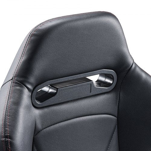 VEVOR Rennsitz Verstellbarer Rennstuhl mit PVC-Leder &amp; Q235B Schieber 2 Stk.