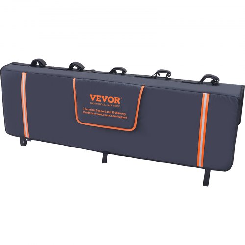 VEVOR Pickup Heckklappe Heckklappenpolster 135 cm, Lkw Heckklappe Pad 5 Fahrräder, 110 x 110 mm Rillen Fahrradheckträger für Holz, Leitern usw. Ladeklappenhebel Schutz mit 2 Kleinen Taschen