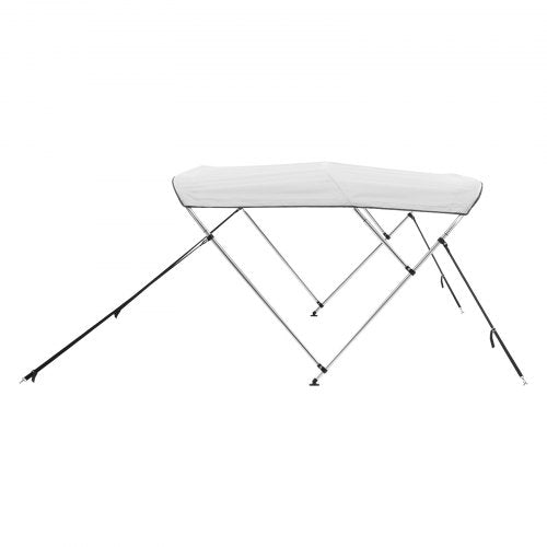VEVOR Bimini Top Bootsverdeck Bootdach Sonnenverdeck Hellgrau 3 Bögen 137-152cm