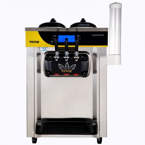 VEVOR Kommerzielle Softeismaschine 2200 W Arbeitsplatte Softeismaschine 22-30 L/Std.Softeismaschine Desktop, Softeismaschine 3 Geschmack mit LCD-Display Eiscrememaschine Speiseeismaschine