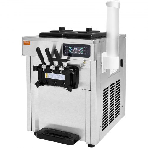 VEVOR Eismaschine, italienische Eismaschine, 3 Geschmacksrichtungen, 18–28 l/h