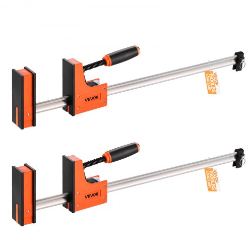 VEVOR 2 x Stangenklemmen für Holzbearbeitung 762mm Parallelklemmen-Set Orange