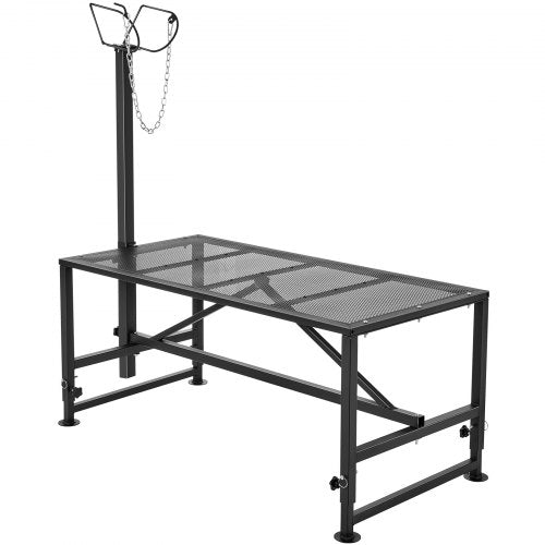 VEVOR Viehständer Trimmständer Scherständer 1195x595mm 1170-1630mm schwarz