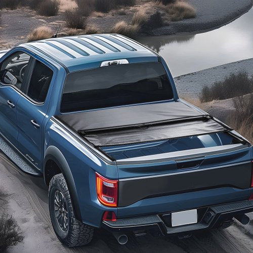 VEVOR Ladeflächenabdeckung, Rollbare Ladeflächenabdeckung, Kompatibel mit Ford F-150 Styleside-Ladefläche 2009-2024, für 16,7 x 16,4 m große Ladefläche, Weiches PVC-Material, 100 % Ladeflächenzugang