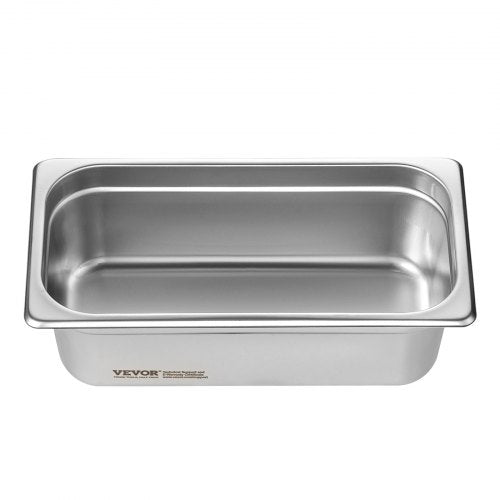 VEVOR 6 x Hotelpfannen Gastronormbehälter Edelstahl 1/3-Größe 326x177x99mm