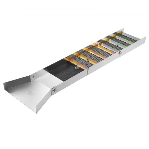VEVOR Goldwaschpfanne Goldwannenbecken Set 22,86 x 127 cm Aluminium Goldpfanne für Goldwaschen Goldwannenbecken für Nugget Bergbau Wanne Gold Pan Sand Gold Bergbau Manuelle Goldwaschanlage Ausgräbt