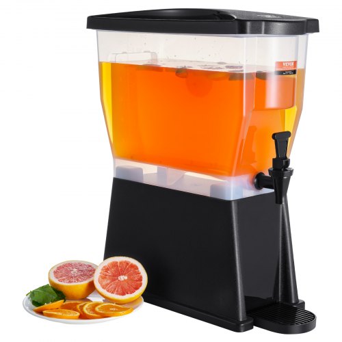 VEVOR Getränkespender, 11 L Wasserspender Getränkespender für Partys, Saftspender aus Kunststoff mit Standhahndeckel, Eistee-Limonadensaft-Wasserspender, für Restaurants, Hotels, Partys usw.