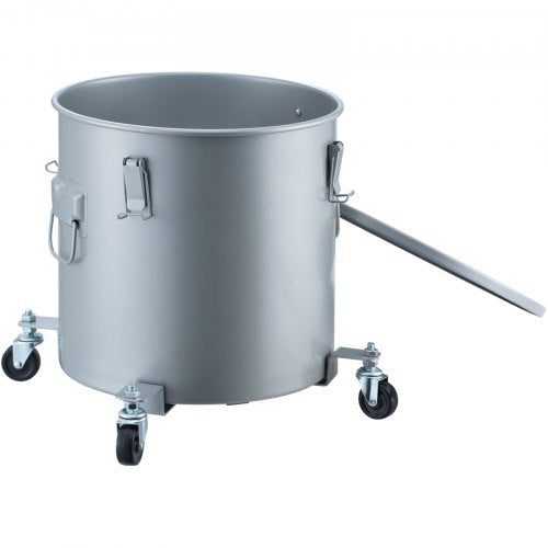 VEVOR Fritteusen-Fetteimer, 30 L Ölentsorgungsbehälter mit Rollensockel, Kohlenstoffstahl mit Rostfreier Beschichtung, Öltransportbehälter mit Deckel, Verschlussklammern