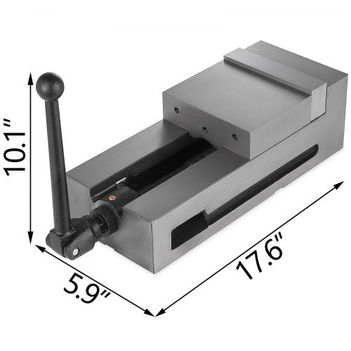 VEVOR Schraubzwingen-Schraubstock, 45 mm Backenhöhe 150 mm Kieferbreite Tischschraubstock, 29 KN Max. Spannkraft Werkbank Schraubstock, Schraubstock Drehbar aus Stahl, CNC Werkzeugmaschine Zubehör