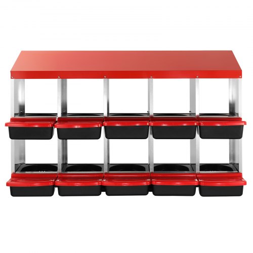 VEVOR Legenest Hühner 10 Abteile Hühnernest mit Belüftungslöchern 1320x525x790mm