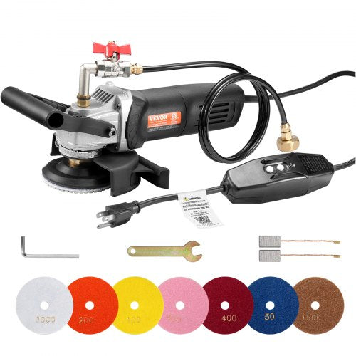 VEVOR Poliermaschine Schleifmaschine Polierer Elektr. Naßpolierer 800W 4000U/min