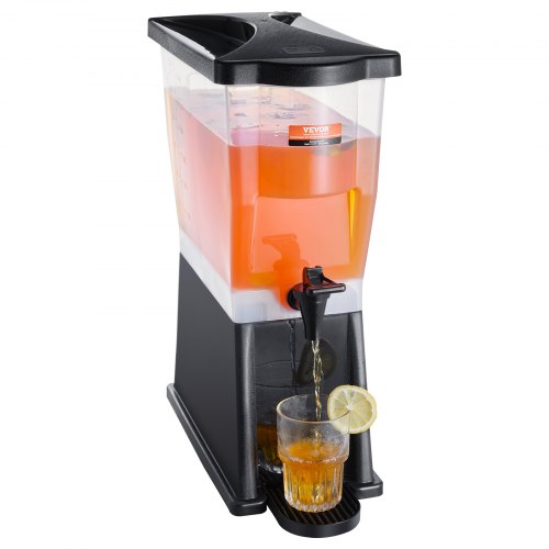VEVOR Getränkespender, 11 L Wasserspender Getränkespender für Partys, Saftspender aus Kunststoff mit Standhahndeckel, Eistee-Limonadensaft-Wasserspender, für Restaurants, Hotels, Partys usw.