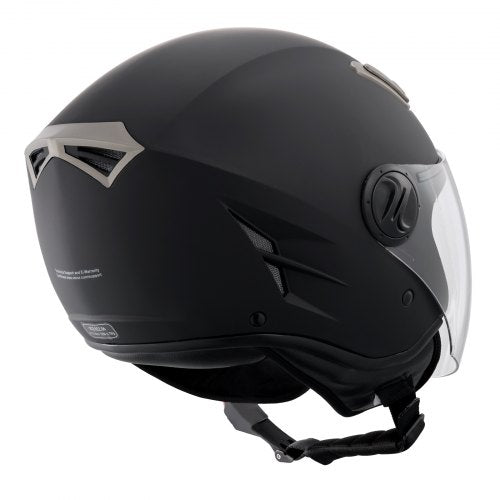 VEVOR 3/4-Gesicht Motorrad Motocrosshelm Motorradhelm 56-56cm Schwarz Größe S