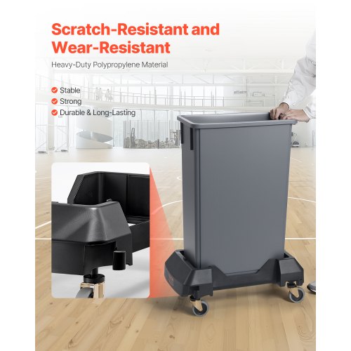 VEVOR Mülleimer Dolly Mülltonnenwagen passend für 60,6/87L Behälter 90kg