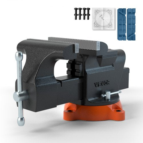 VEVOR Vvevor Schraubstock Amboss 360° drehbar 1,5-7,4 cm Spannweite Werkbankschraubstock