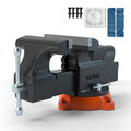 VEVOR Vvevor Schraubstock Amboss 360° drehbar 1,5-7,4 cm Spannweite Werkbankschraubstock