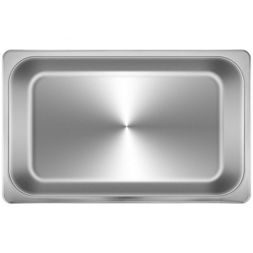 VEVOR Edelstahl Behälter 6 Stk. Speisebehälter Essens Behälter, Antihaft Teller, 537 x 330 x 90 mm kommerzieller Warmhaltebehälter für Speisen, Torten, Aufläufe, Hotelpfanne Tisch Food Pan