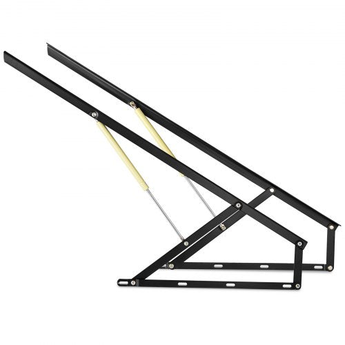 VEVOR Bett Lift Springaufbeschlag Bett aus Stahl, Bettbeschlag 120 cm Lang, Schwarz Hydraulische Bett Lift up Scharnier 60 kg Ladekapazität für Schlafsofas oder Betten mit einer Größe von 1,5 x 1,8 m