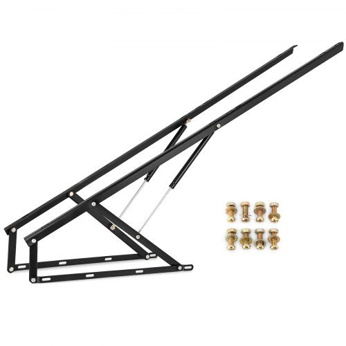 VEVOR Bett Lift Springaufbeschlag Bett 152 cm Lang, Bettbeschlag aus Stahl, Schwarz Hydraulische Bett Lift up Scharnier 60 kg Ladekapazität für Schlafsofas oder Betten mit einer Größe von 1,5 x 2 m