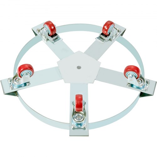 VEVOR Fassroller 250L Transportroller Kohlenstoffstahl Rollbrett Innendurchmesser Ø607mm Fasswagen mit 5 Universalrädern (2 mit Bremsen) Transportwagen zum Transport von Fass bis zu 567kg