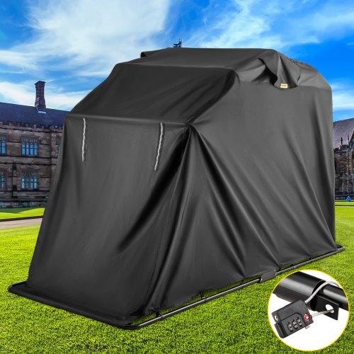 VEVOR Motorrad Abdeckungen, Faltgarage motorroller wasserdicht &amp; UV-geschützt, 270 x 105 x 155 cm Motorrad Garage wetterfest, Motorcycle Cover Moped Protective Tarpaulin Tent Oxford Roll Cover