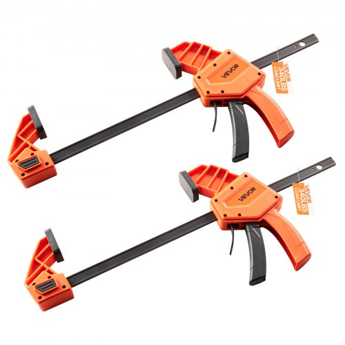 VEVOR 2 x Stangenklemmen für Holzbearbeitung 30,48cm Karbonstahl Einhandklemme