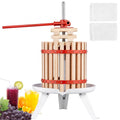 VEVOR Obstpresse Saftpresse Beerenpresse 12 L, Fruchtpresse 25 x 25 cm Zelkova-Holz Manuelle Obstpresse, Apfelpresse Weinpresse Maischepresse Saftpresse Entsafter Obstmühle mit Filtertüten