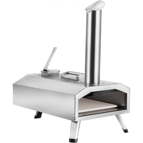 VEVOR Outdoor-Pizzaofen Tragbarer Holzpellet-Pizzaofen Edelstahl-Grill 30cm