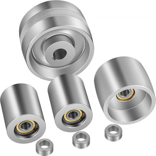 VEVOR Schleifer Riemenschleifer Set für Messerschleifer? 24 mm Bohrung 100 mm Antrieb 50 mm Umlenkrolle CNC gefrästes Riemenschleifer Bandschleifer Set für