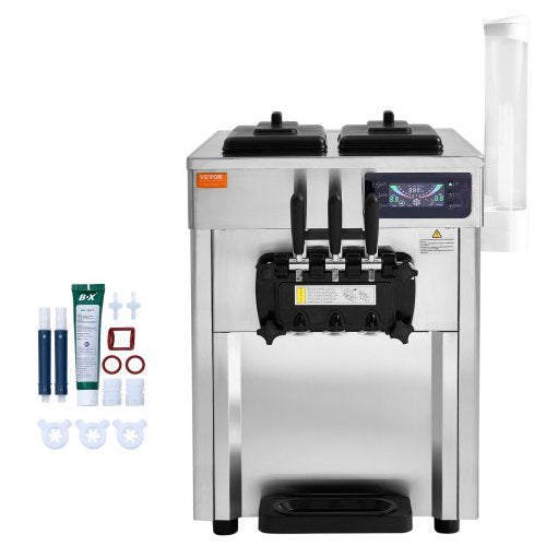 VEVOR Eismaschine, italienische Eismaschine, 3 Geschmacksrichtungen, 18–28 l/h