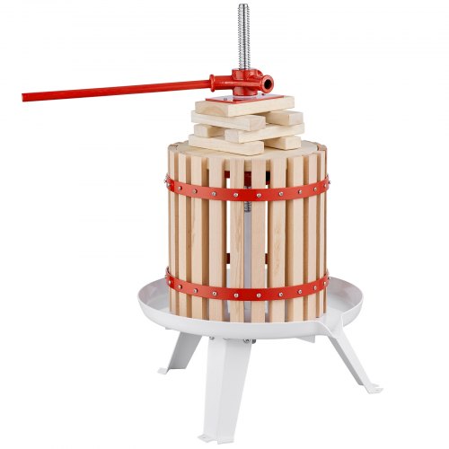VEVOR Obstpresse Saftpresse Beerenpresse 12 L, Fruchtpresse 25 x 25 cm Zelkova-Holz Manuelle Obstpresse, Apfelpresse Weinpresse Maischepresse Saftpresse Entsafter Obstmühle mit Filtertüten