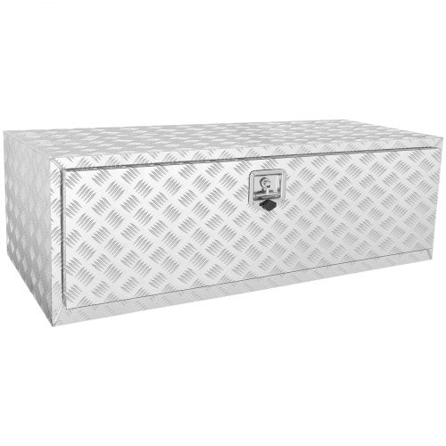 VEVOR Unterboden-Lkw-Box, 1219 x 610 x 610 mm Pickup-Aufbewahrungsbox, Aluminium-Werkzeugkasten mit Schloss &amp; Schlüsseln, Wasserdichte Anhänger-Werkzeugkiste für Lkw, Transporter, Anhänger usw.