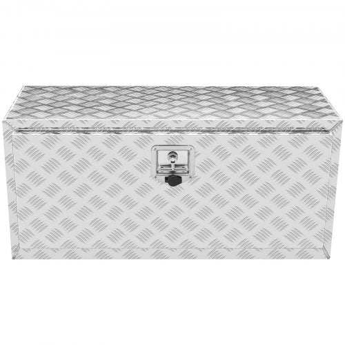 VEVOR Unterboden-LKW-Box, 914 x 610 x 610 mm Pickup-Aufbewahrungsbox, Aluminium-Diamantplatten-Werkzeugbox mit Schloss &amp; Schlüsseln, Wasserdichte Anhänger-Aufbewahrungsbox mit T-Griff-Verriegelung