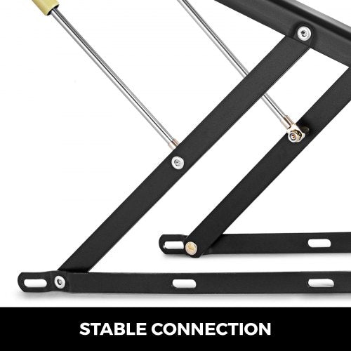 VEVOR Bett Lift Springaufbeschlag Bett aus Stahl, Bettbeschlag 120 cm Lang, Schwarz Hydraulische Bett Lift up Scharnier 60 kg Ladekapazität für Schlafsofas oder Betten mit einer Größe von 1,5 x 1,8 m