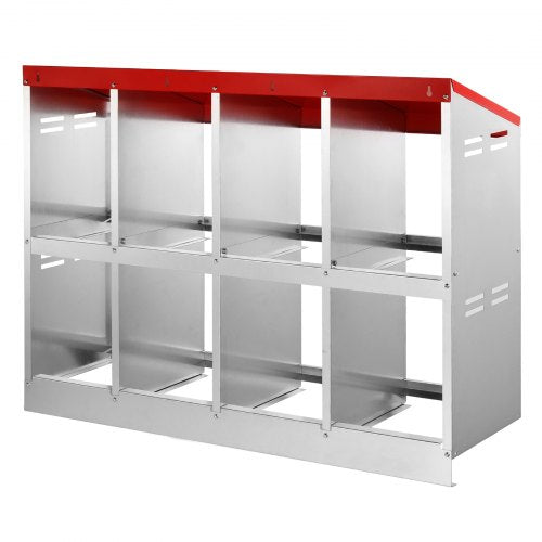 VEVOR Legenest Hühner 8 Abteile Hühnernest mit Belüftungslöchern 1060x525x800mm