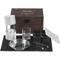 VEVOR Eiswürfelbereiter Eiswürfelformen Satz 60 mm, Eiswürfelform Eiskugelform mit Tropfschale &amp; Eiszange &amp; Glas, Strapazierfähige Eiswürfelformen Eiswürfelbehälter Silber Whisky, Americano