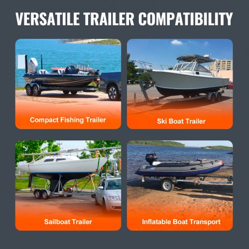 VEVOR T-Form Anhängerpfahl Bootsanhänger Anleitung Kurbelstütze Bootsführung, 330 mm Einstellbare Breite Boat Trailer Guide-on - Ersatzteile und Zubehör für Skiboot Fischerboot Segelbootanhänger