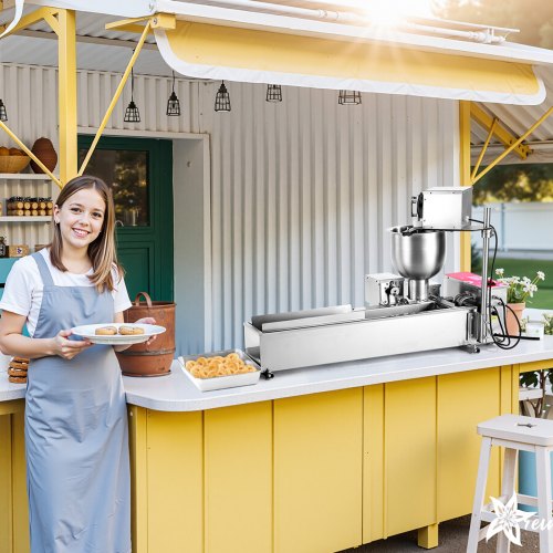 VEVOR Kommerzielle Automatische Donut Maschine Maker 3kW 90 Stk./h Einreihig