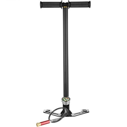 VEVOR Handluftpumpe, 4500 psi Luftgewehrpumpe, 310Bar PCP-Pumpe 3 Stage Luftgewehr Lade Stirrup Handpumpe, Handbügelpumpe Dreistufige Steigbügelpumpe, Handluftpumpe Kompletter Zubehörsatz